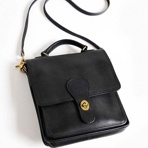 USA製 COACH オールド コーチ 2WAY レザー ショルダーバッグ 黒☆308