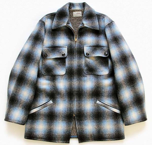 50s GRANFORS GARMENTS オンブレチェック ボアライナー ウールコート