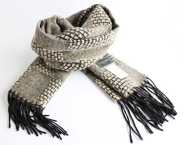 イタリア製 Christian Dior ディオール 編み柄 切り替え ネップ入り