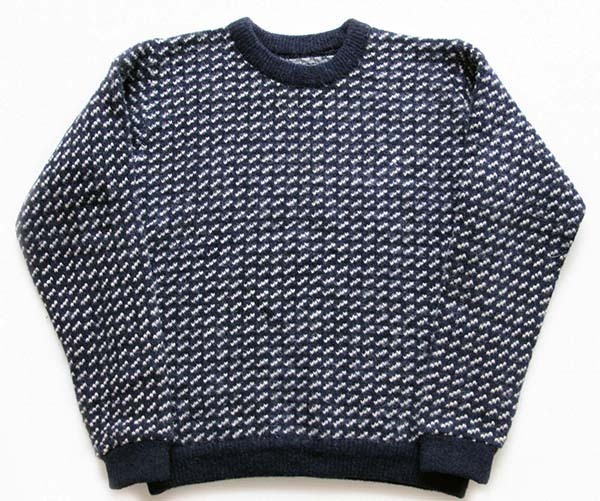 90s ノルウェー製 L.L.Bean ノルウェージャン バーズアイ ウールニット