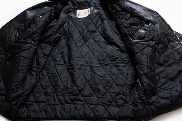 80s Berman's キルティングライナー ダブルライダース レザー