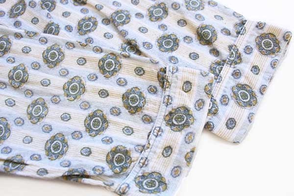 60s Prangebilt 小紋柄 総柄 ストライプ ノーカラー プルオーバー