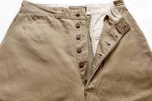 50s 米軍 U.S.ARMY コットン チノパン カーキ w31 - Sixpacjoe Web Shop