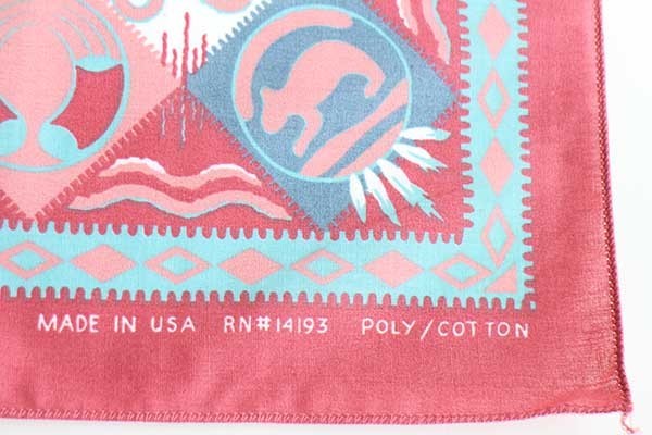 デッドストック☆USA製 WAMCRAFT ネイティブ柄 バンダナ - Sixpacjoe