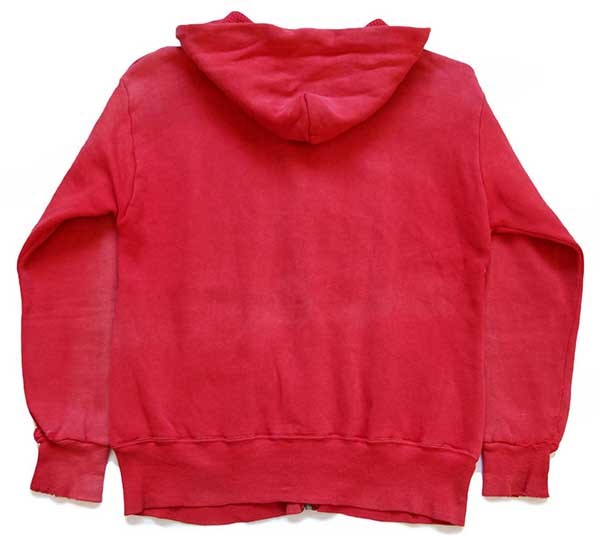 60s UNKNOWN 無地 セパポケ フード裏サーマル コットン スウェット