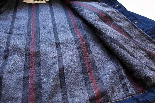 80s USA製 ROEBUCKS ブランケットライナー デニム カバーオール M-S