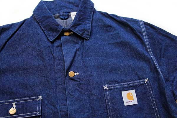 90s USA製 carharttカーハート デニム チョアコート カバーオール 44