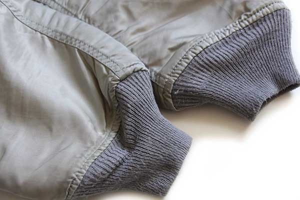 90s USA製 ALPHAアルファ MA-1 フライトジャケット シルバー S