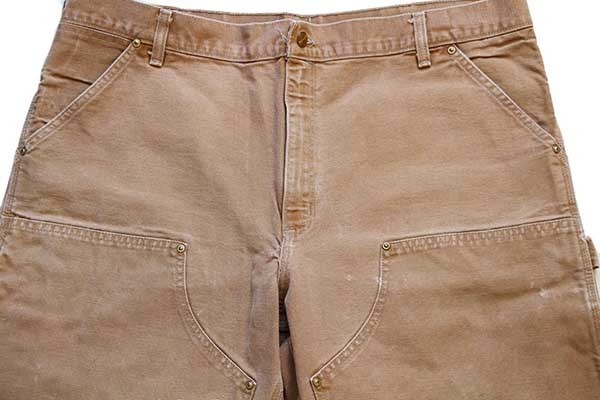 90s USA製 carharttカーハート ダブルニー ダック地 ペインターパンツ