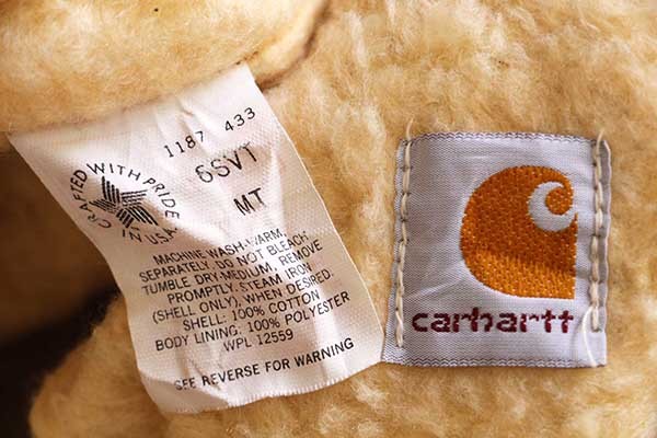 80s USA製 carharttカーハート ボアライナー ダックベスト 茶 MT