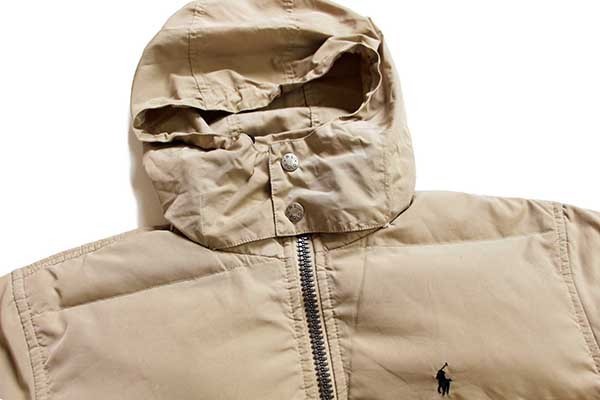 90s ポロ ラルフローレン ワンポイント ナイロン ダウンジャケット
