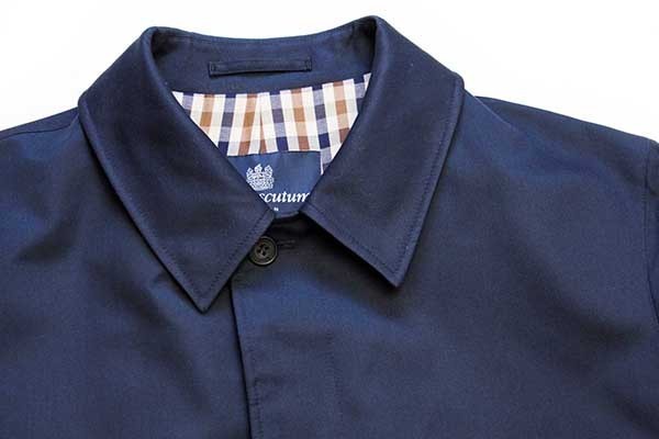 英国製 Aquascutumアクアスキュータム チェックライナー ステンカラー