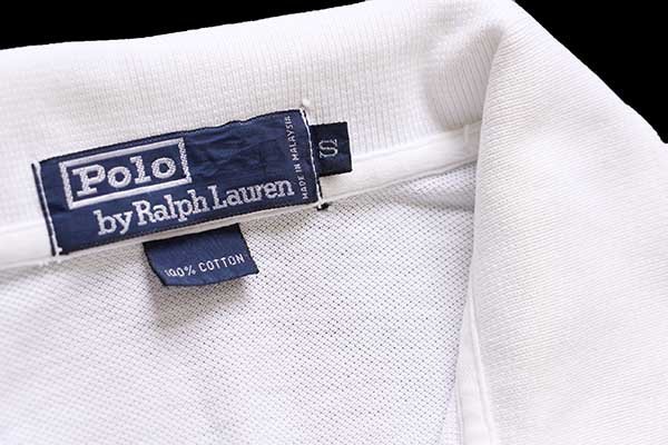 90s ポロ ラルフローレン ワンポイント ポケット付き コットン 鹿の子