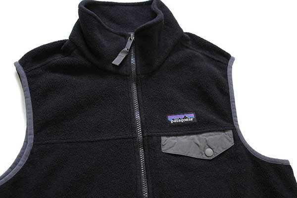 patagoniaパタゴニア スナップT シンチラ フリースベスト 黒 M