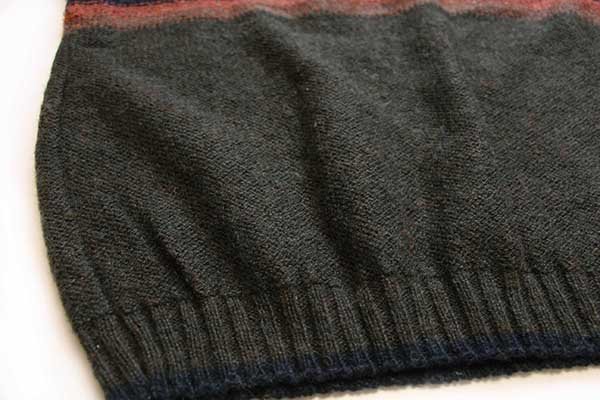 90s USA製 Woolrichウールリッチ ライン入り Vネック ウールニット