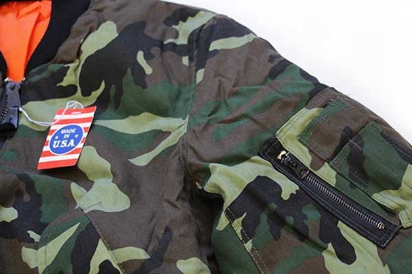 デッドストック☆90s USA製 CORINTH ウッドランドカモ コットン MA-1