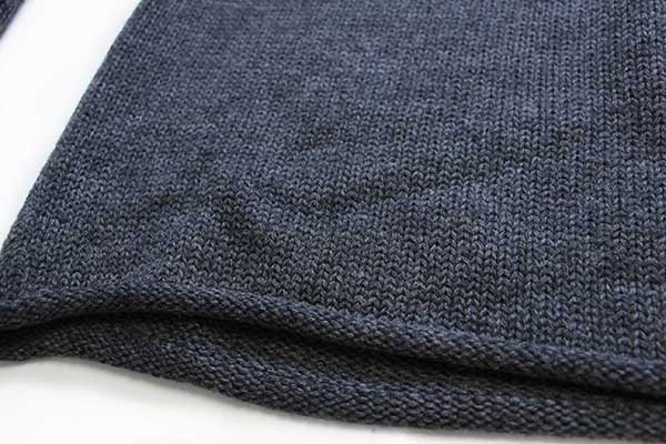 90s J.CREW ロールネック ウールニット セーター チャコールグレー S