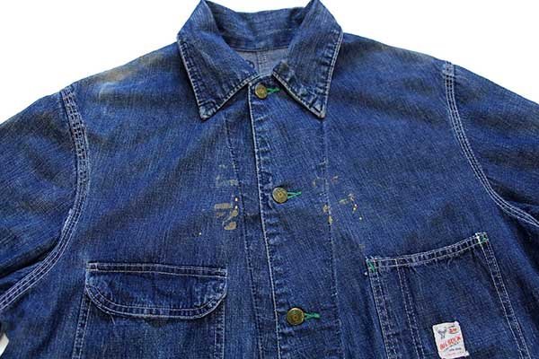 50s USA製 E&W BIG BUCK ステンシル インディゴ デニム カバーオール