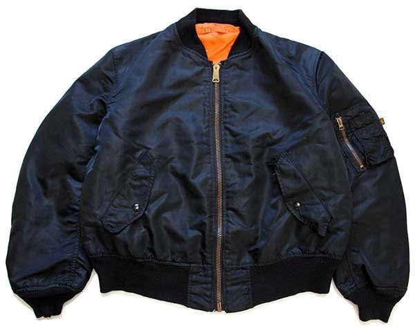 90s USA製 ALPHAアルファ MA-1 フライトジャケット 黒 L - Sixpacjoe