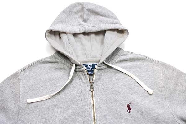 00s ポロ ラルフローレン ワンポイント フード裏サーマル スウェット