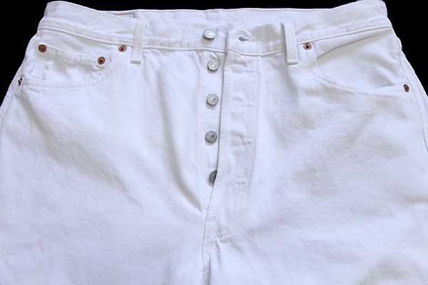 90s USA製 Levi'sリーバイス 501 ホワイト デニムパンツ w36 L32