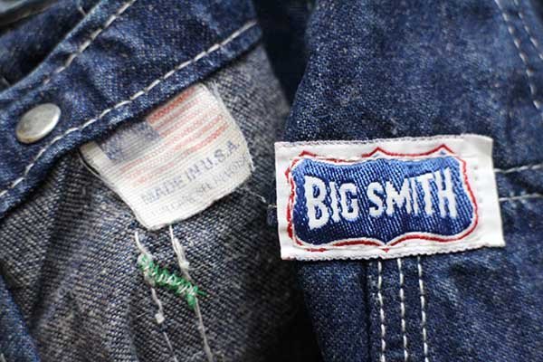 80s USA製 BIG SMITHビッグスミス デニム オーバーオール w44