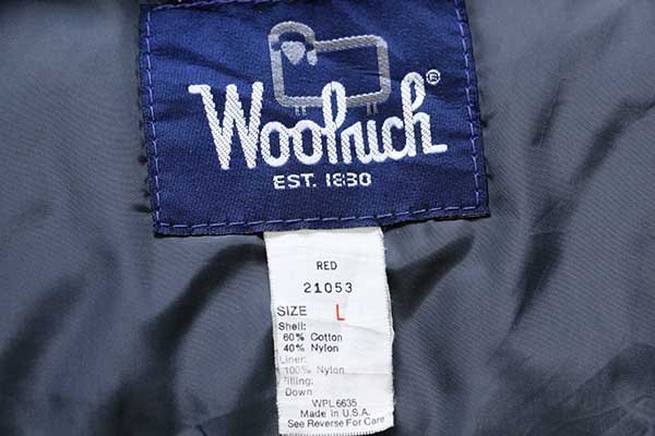 80s USA製 Woolrichウールリッチ 60/40 ダウンベスト 赤 L - Sixpacjoe