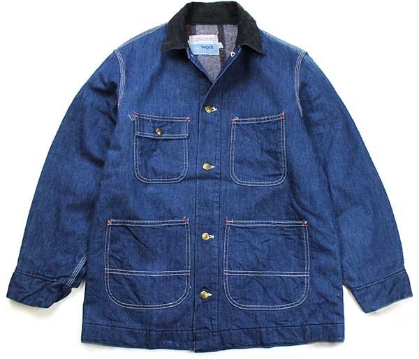 70s Sears Work Leisure ブランケットライナー デニム カバーオール M