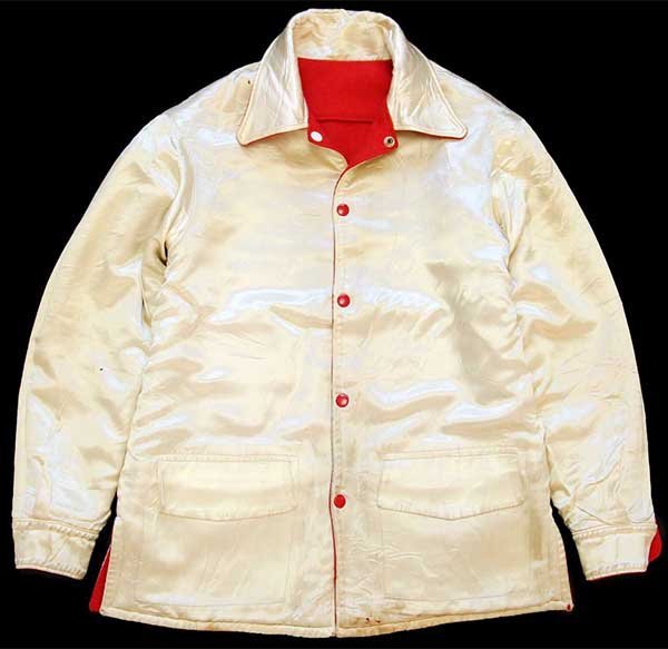 50s インディアン パッチ&チェーン刺繍 リバーシブル メルトン ウール