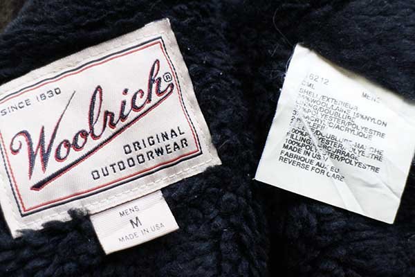 90s USA製 Woolrichウールリッチ オンブレチェック ボアライナー