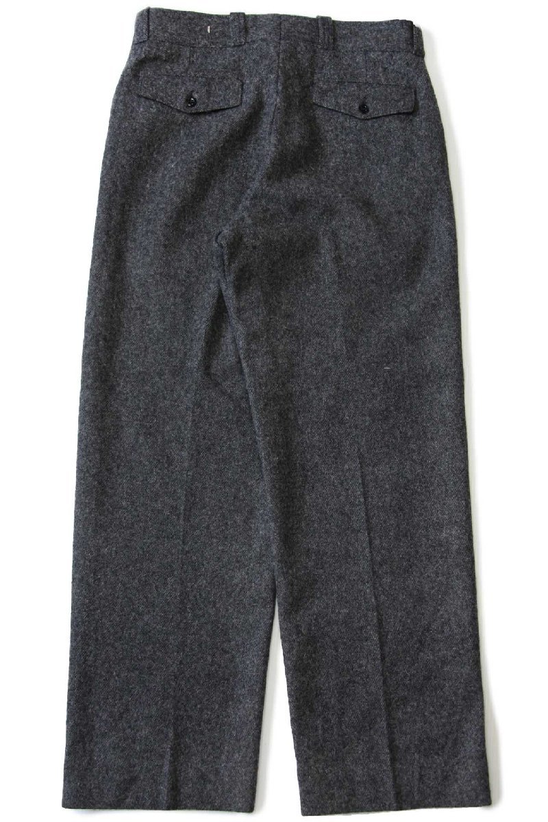 70s Woolrichウールリッチ ツイード ウールパンツ チャコールグレー