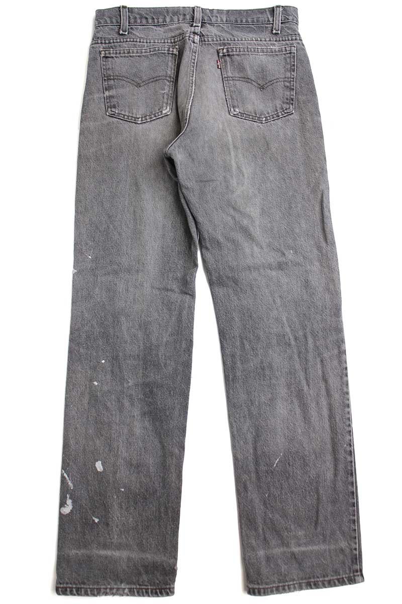 80s USA製 Levi'sリーバイス 509 先染め ブラック デニムパンツ ボロ