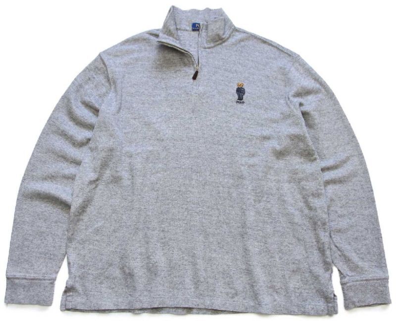 ポロ ラルフローレン ポロベア ワンポイント ハイネック ハーフジップ