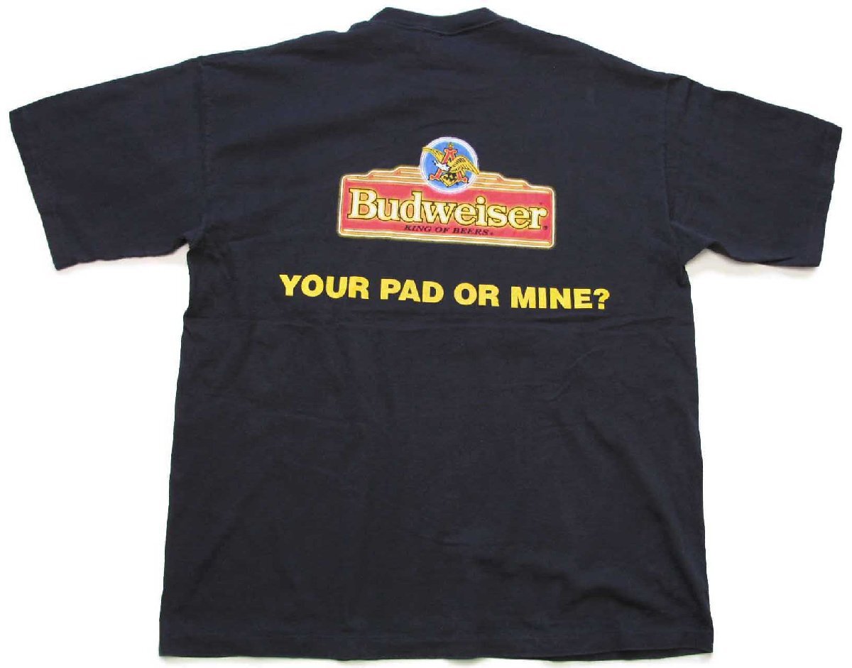 90s USA製 Budweiserバドワイザー YOUR PAD OR MINE? スリーフロッグス