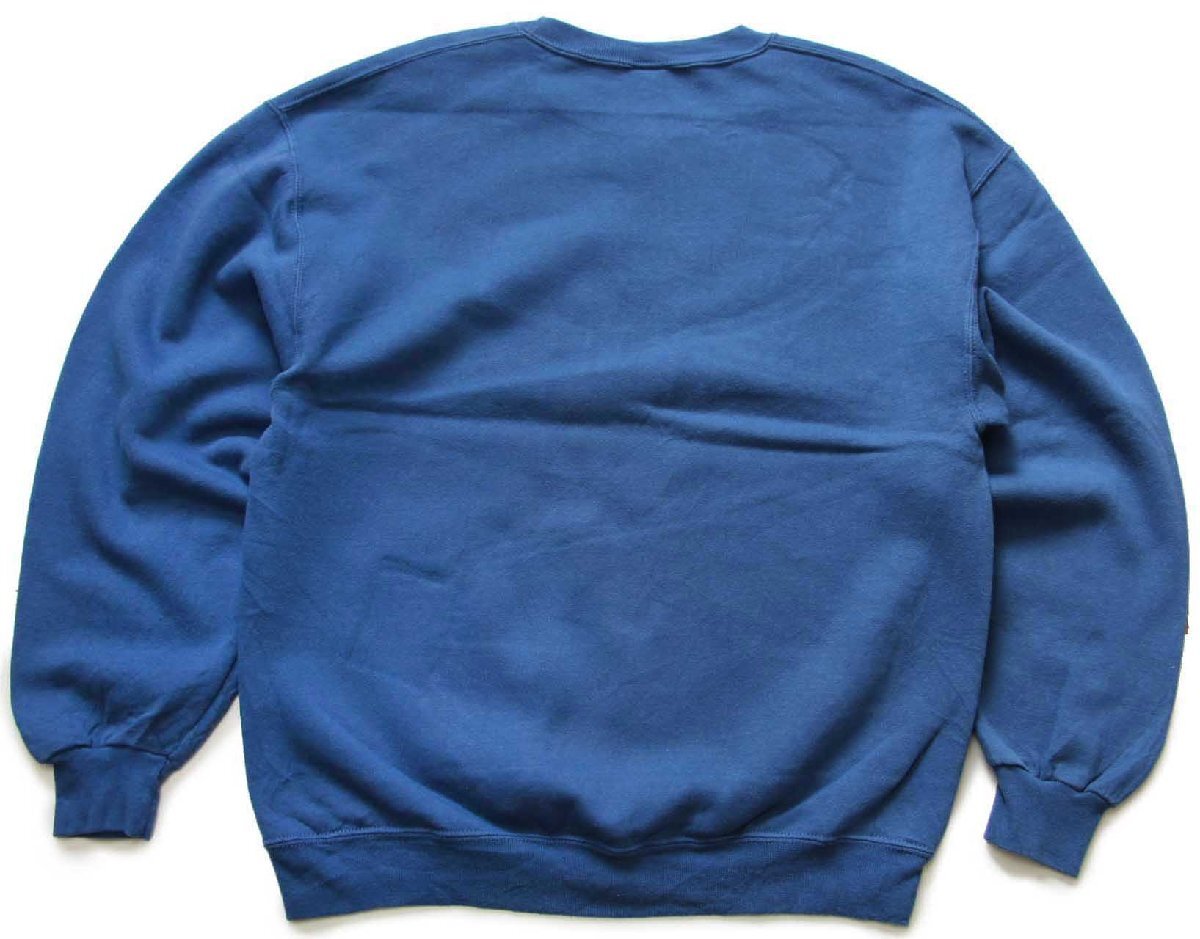 90s メキシコ製 RUSSELLラッセル 無地 前V スウェット 薄青 L
