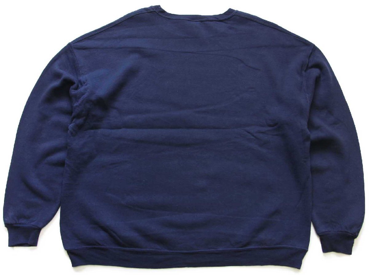 90s メキシコ製 RUSSELLラッセル 無地 前V スウェット 紺 XXL☆特大