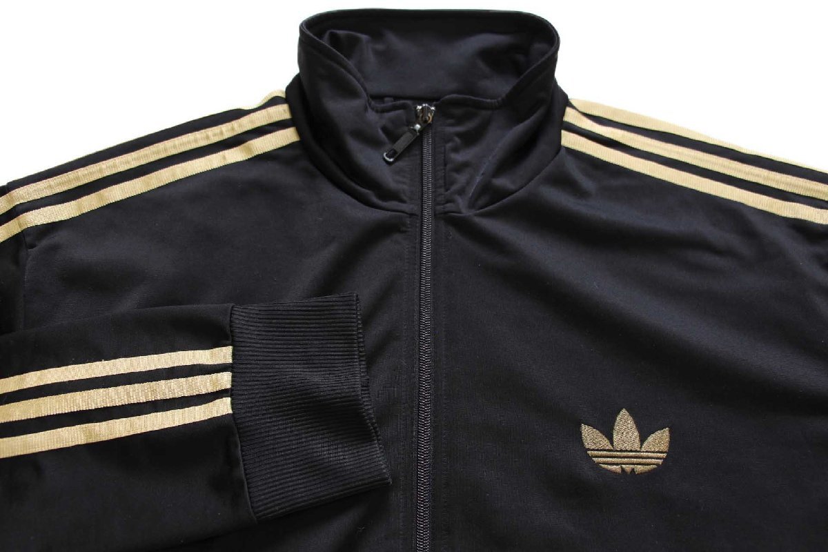 00s adidasアディダス トレフォイル ロゴ刺繍 トラックジャケット 黒