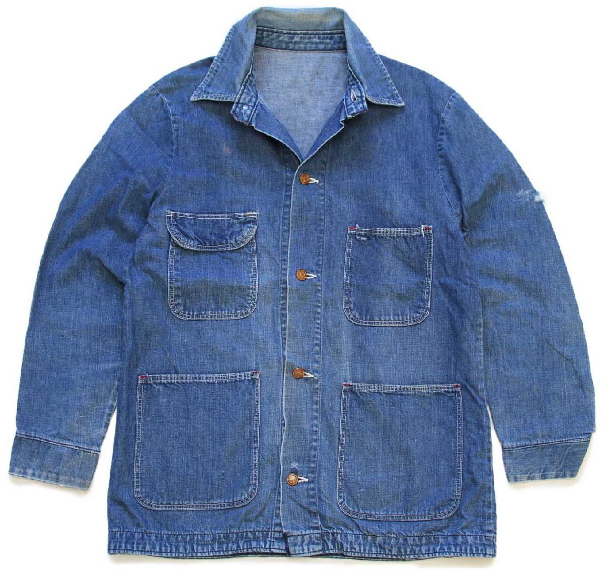 70s Wranglerラングラー ペンキ飛び インディゴ デニム カバーオール