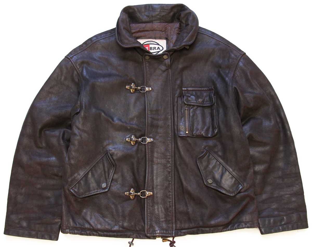 80s イタリア製 31 B.R.A. キルティングライナー ヌバック レザー