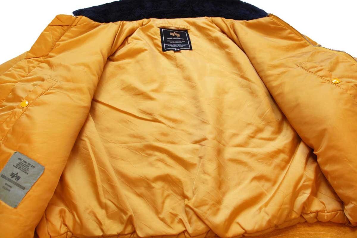 USA製 ALPHAアルファ B-15 襟ボア BREITLING SWISS CHRONOGRAPHS 刺繍