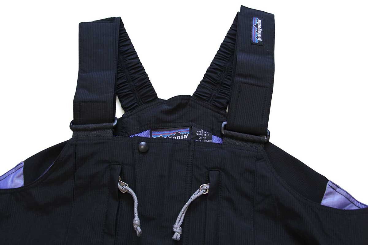 90s patagoniaパタゴニア Torre Bibs ナイロン オーバーオール 黒 S
