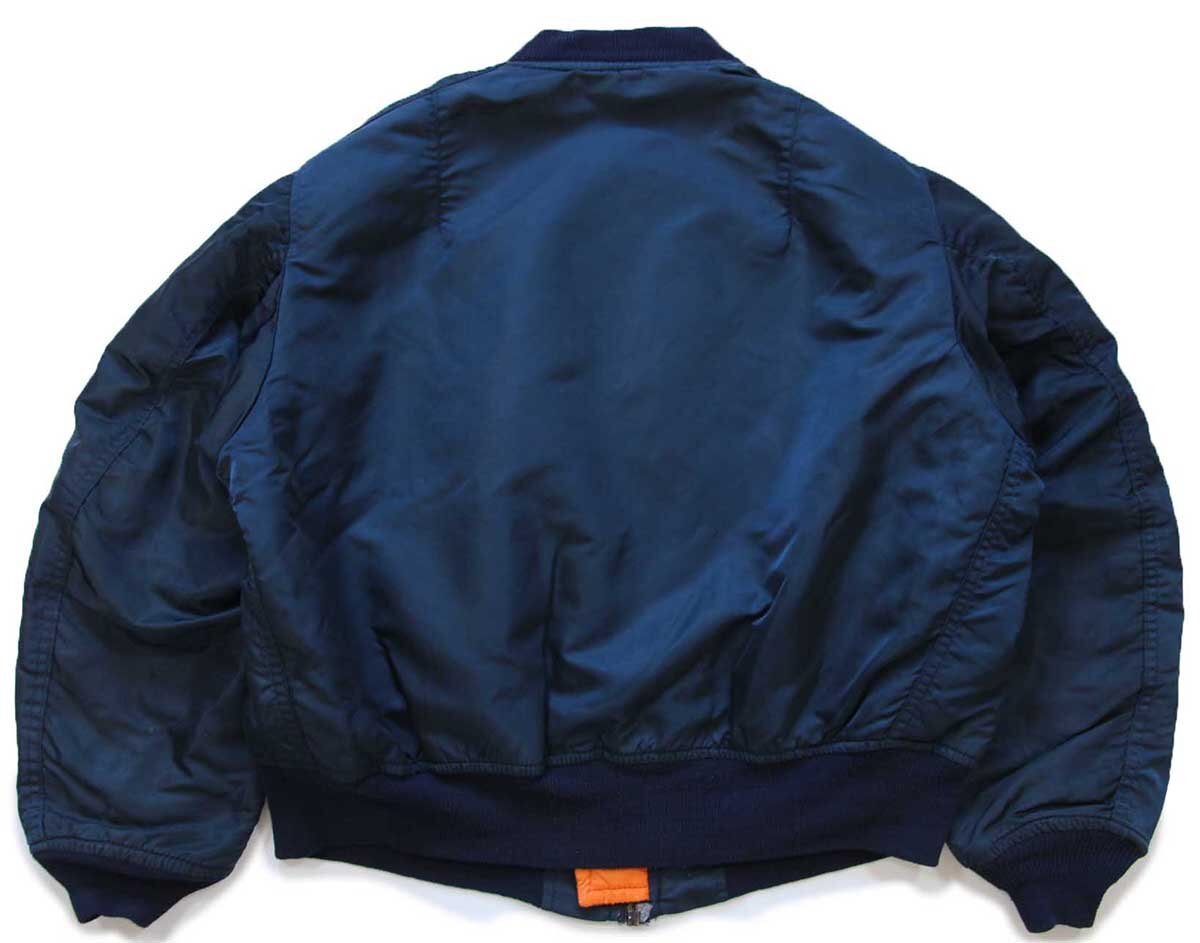 90s USA製 ALPHAアルファ MA-1 フライトジャケット 紺 L - Sixpacjoe
