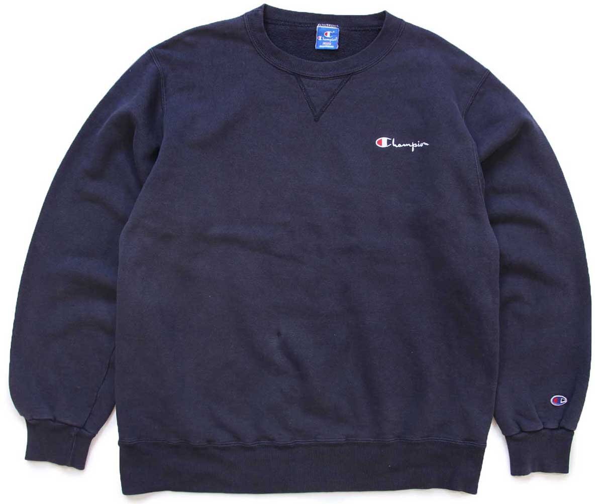 90s USA製 Championチャンピオン ワンポイント スクリプト ロゴ刺繍 前