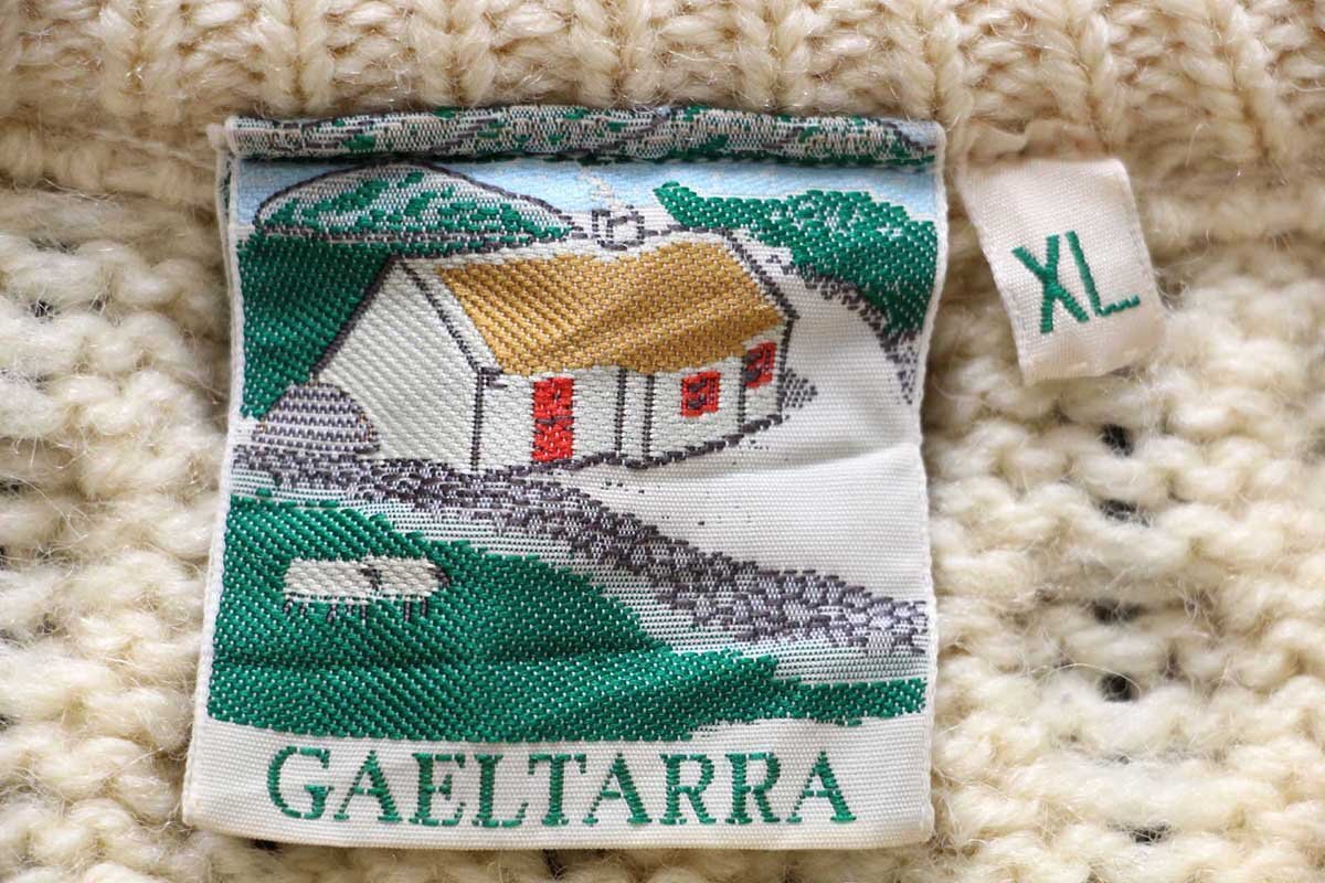 アイルランド製 GAELTARRA ケーブル編み ウールニット セーター