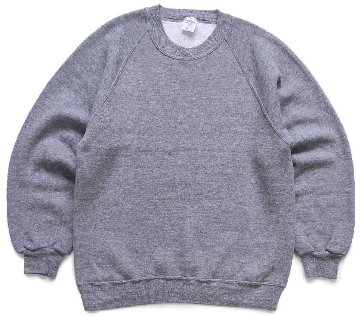 80s USA製 JERZEES BY RUSSELLラッセル 無地 スウェット 杢グレー M