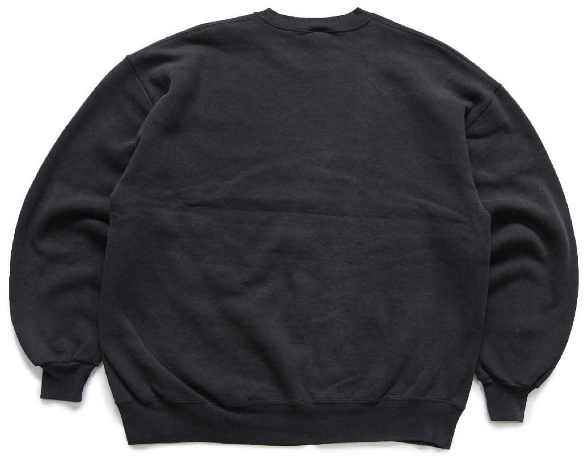 90s USA製 BIKE 無地 スウェット 黒 フェード XL☆ブランク