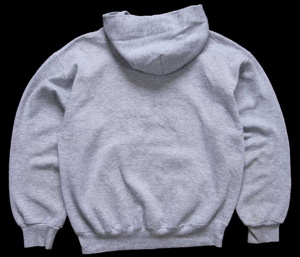 90s USA製 RUSSELLラッセル 無地 スウェットパーカー 杢グレー M