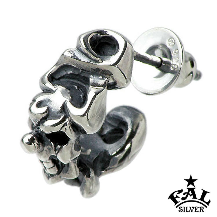 F.A.L FAL(エフエーエル) ピエロ スカル シルバー ピアスを販売。商品