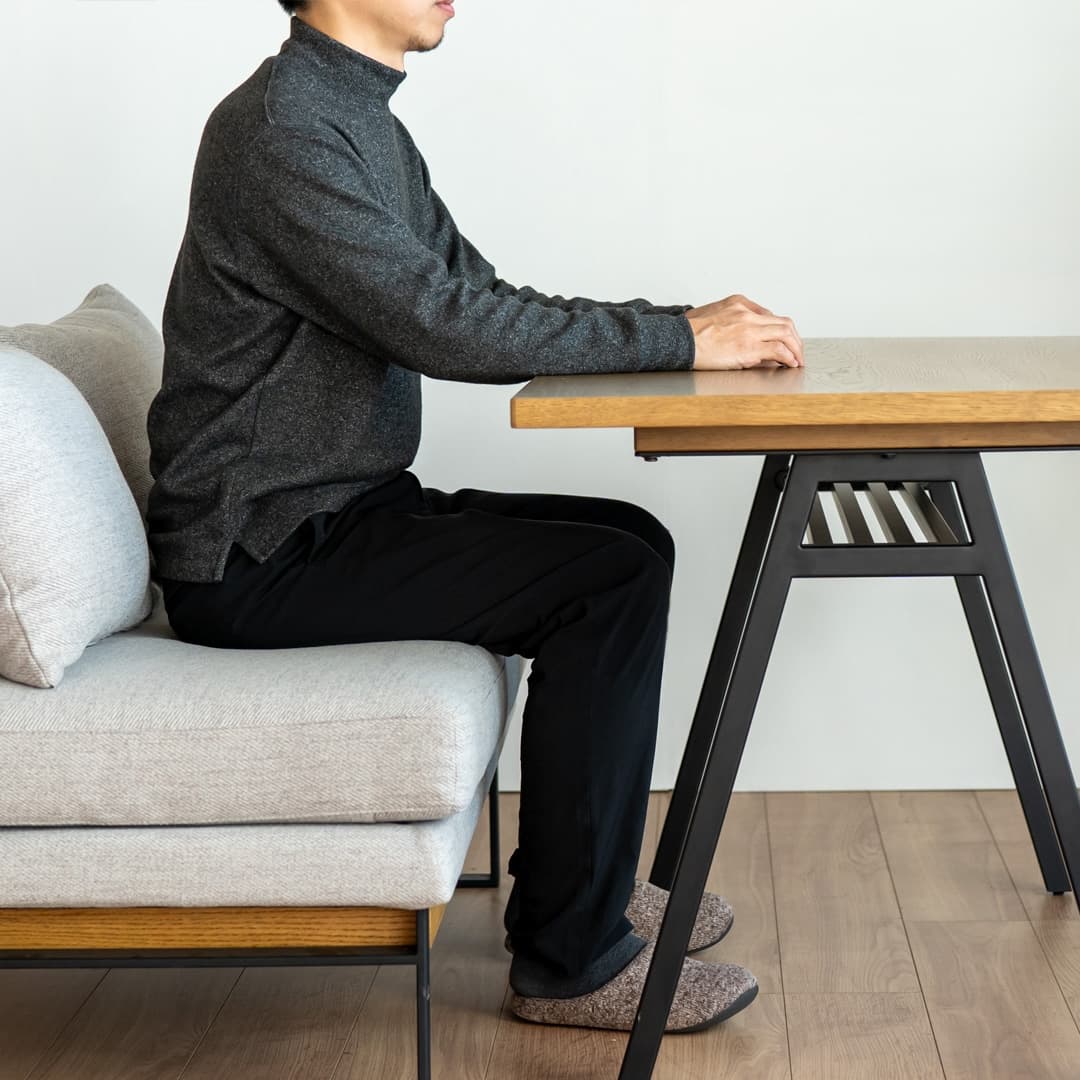 ADRS】 トロン リビングダイニングテーブル M 左肘 3点セット 3人掛け