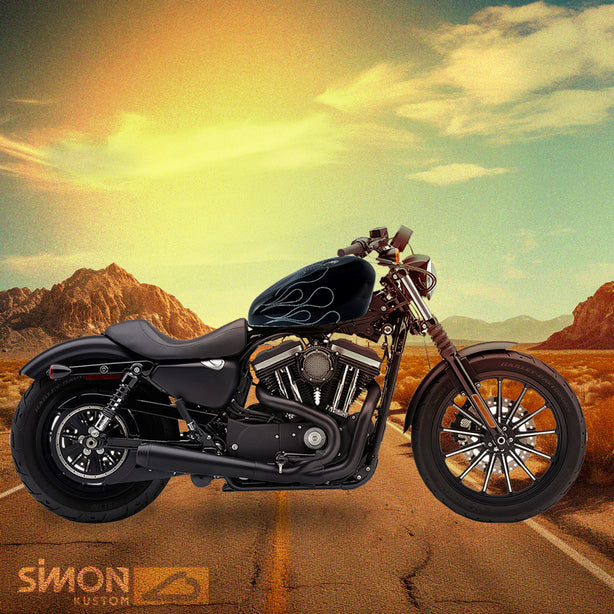 BLACK & WHITE STRIPE FLAMES | SimonKustom